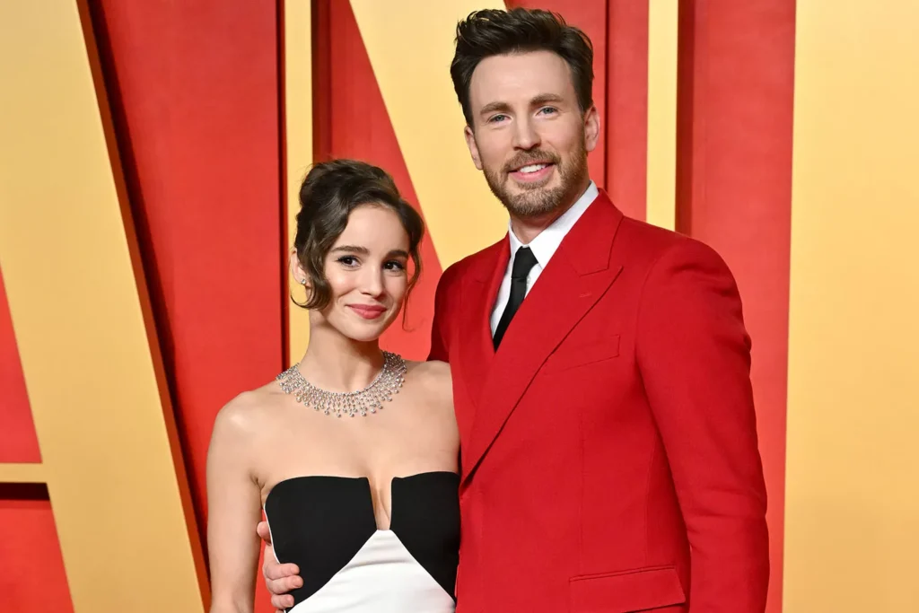 Chris Evans discusses fatherhood and family life with Alba Baptista