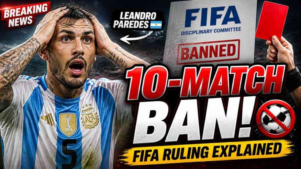 Leandro Paredes 10-Match Ban