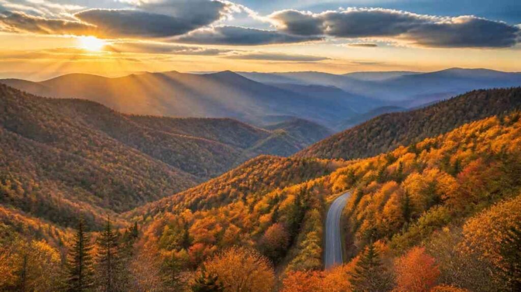 Smoky Mountains National Park during peak autumn foliage