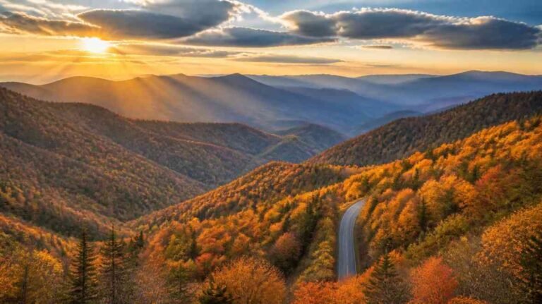 Smoky Mountains National Park during peak autumn foliage