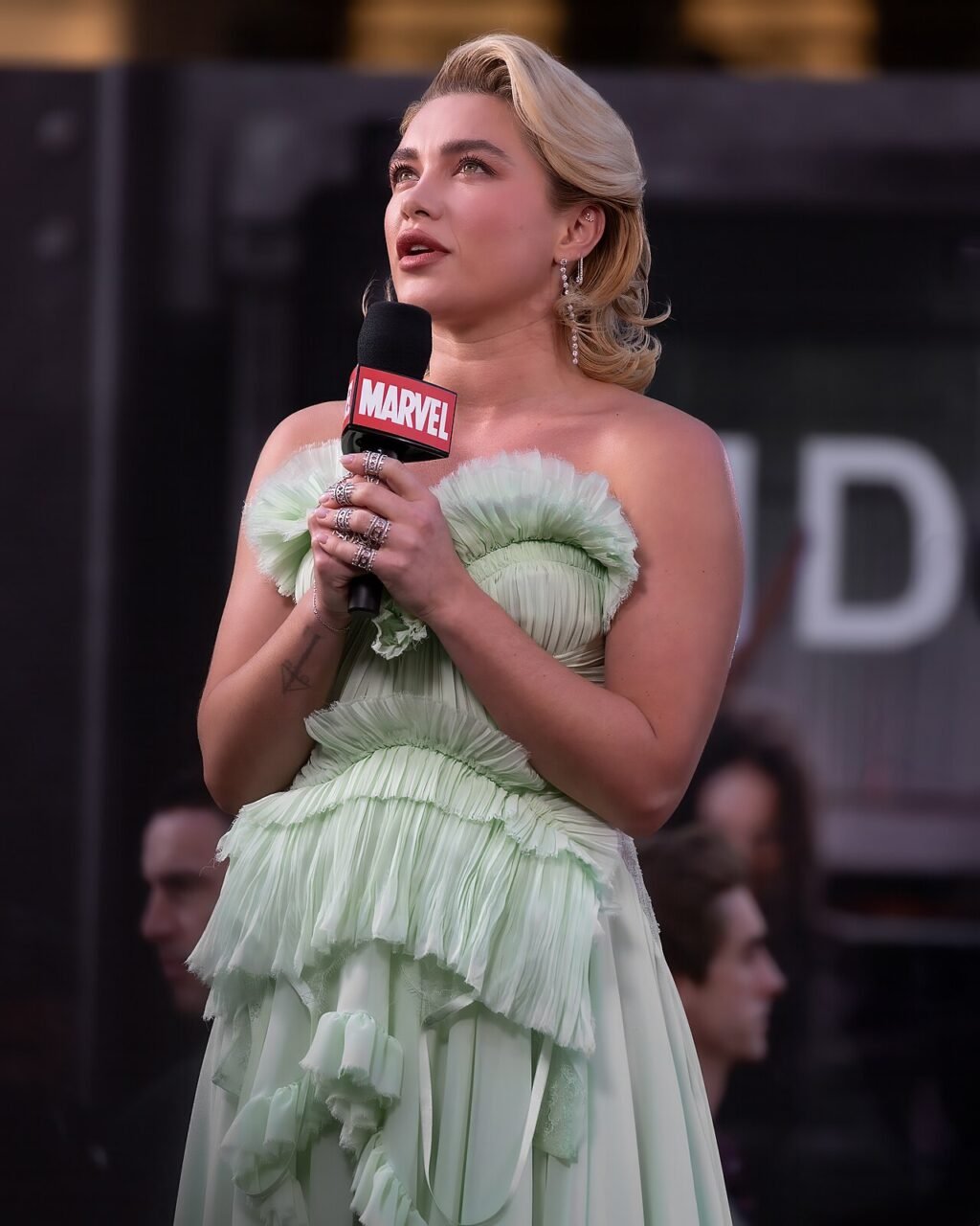 Florence Pugh at a red carpet premiere