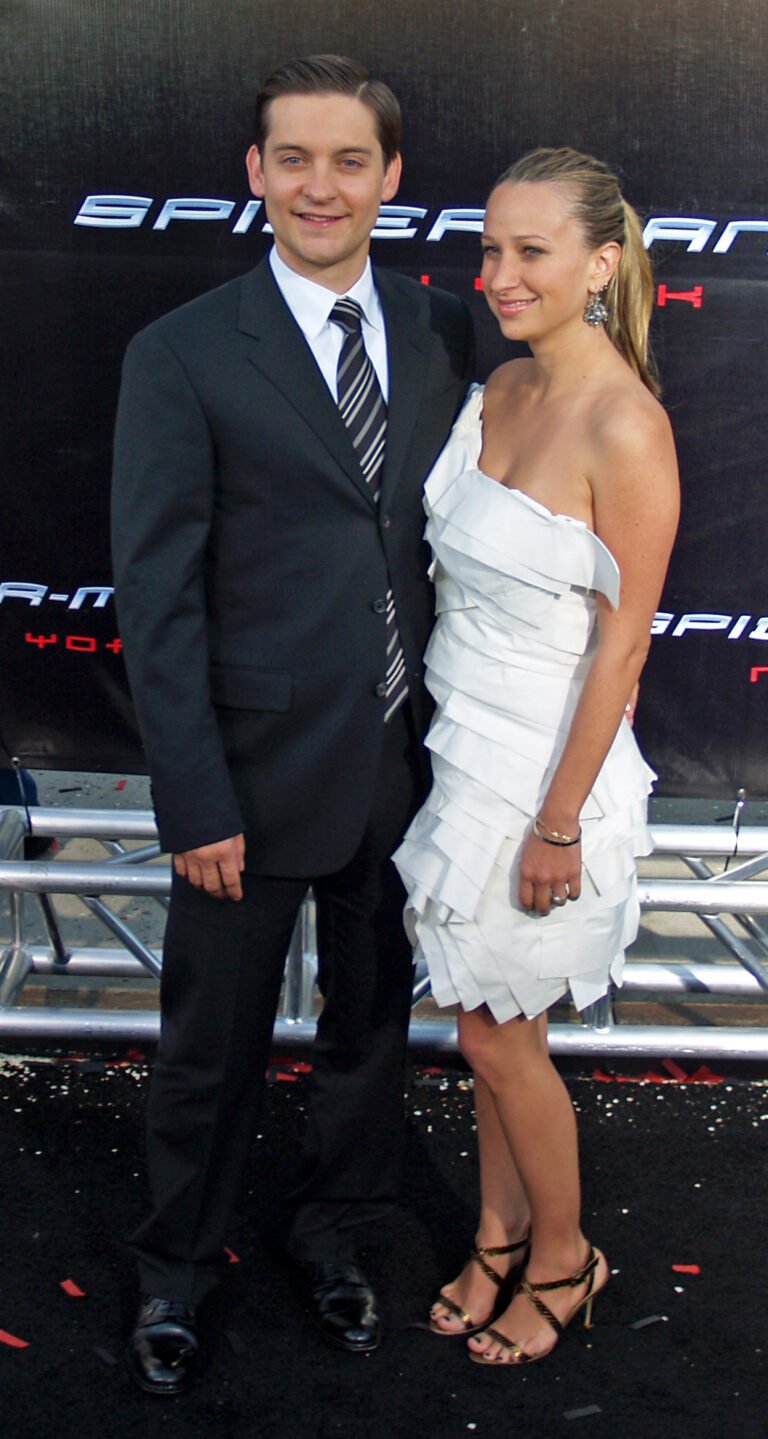 Tobey Maguire and Jennifer Meyer together at an event