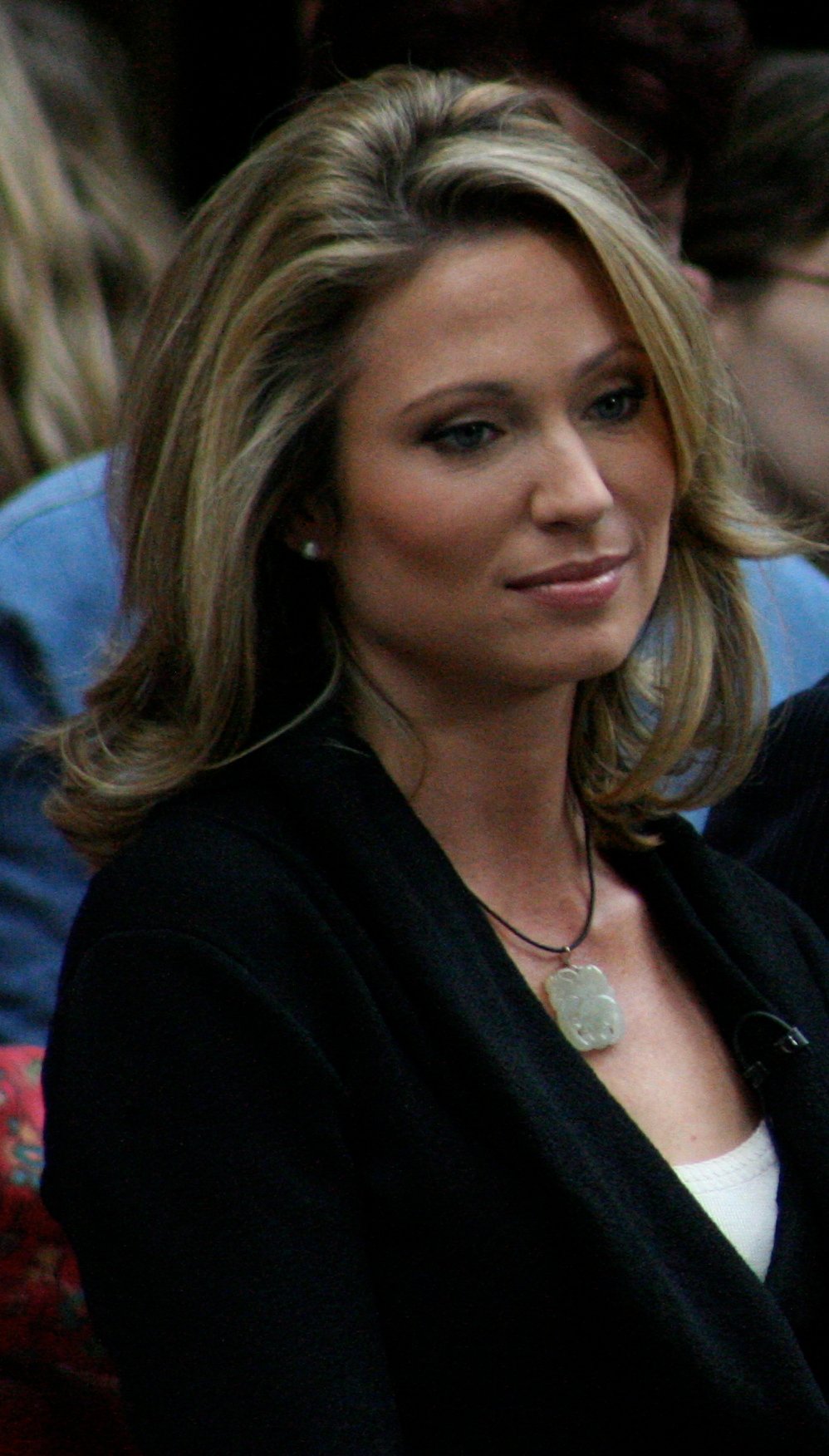 Amy Robach co-hosting the Today Show in Rockefeller Plaza in New York City