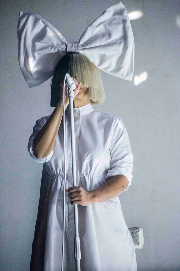 Sia performing live on stage
